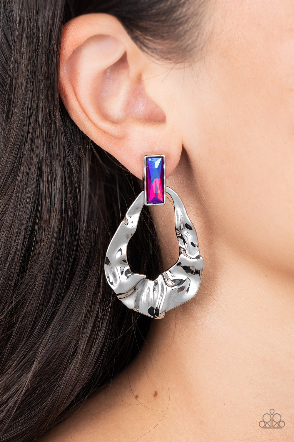 Metro Meltdown - Pink Paparazzi Earrings
