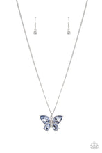 Load image into Gallery viewer, Free-Flying Flutter - Blue Paparazzi Necklace
