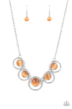 Load image into Gallery viewer, Elliptical Enchantment - Orange Necklace
