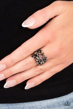 Load image into Gallery viewer, Scattered Sensation - Black Paparazzi Ring
