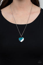 Load image into Gallery viewer, Nautical Romance - Blue Paparazzi Heart Necklace
