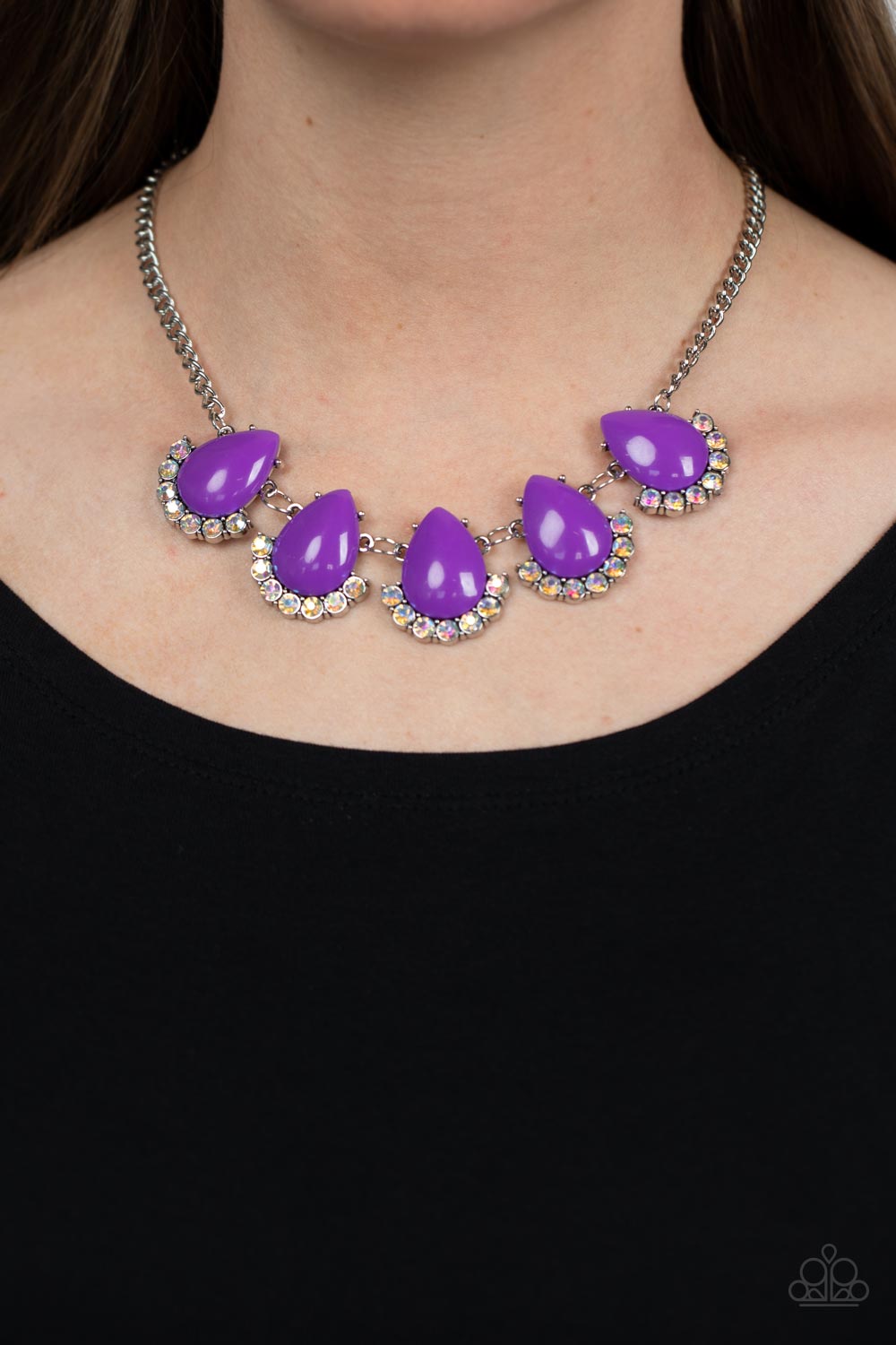 Ethereal Exaggerations - Purple Paparazzi Necklace