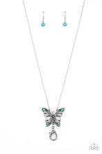 Load image into Gallery viewer, Badlands Butterfly - Blue Paparazzi Necklace
