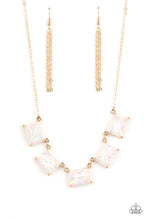 Load image into Gallery viewer, Opalescent Oblivion - Gold Paparazzi Necklace
