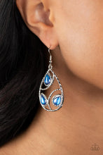 Load image into Gallery viewer, Send the BRIGHT Message - Blue Paparazzi Earrings
