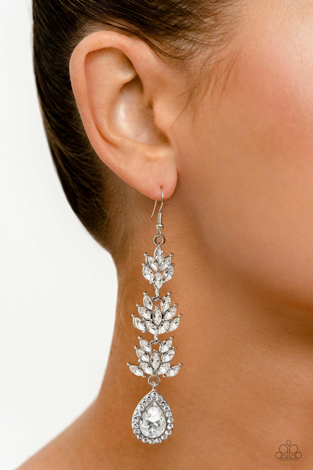 Water Lily Whimsy - White Earrings February Life of the Party Exclusive