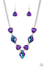 Load image into Gallery viewer, Glittering Geometrics - Purple Paparazzi Necklace
