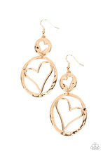 Load image into Gallery viewer, Enchanting Echo - Gold Paparazzi Earrings
