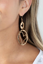 Load image into Gallery viewer, Enchanting Echo - Gold Paparazzi Earrings
