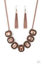 Load image into Gallery viewer, Iced Iron - Copper Paparazzi Necklace
