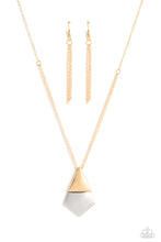 Load image into Gallery viewer, Posh Pyramid - Gold Paparazzi Necklace
