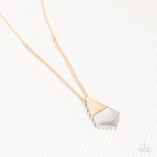 Load image into Gallery viewer, Posh Pyramid - Gold Paparazzi Necklace
