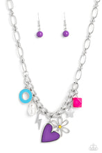 Load image into Gallery viewer, Living in CHARM-ony - Purple Paparazzi Necklace
