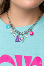 Load image into Gallery viewer, Living in CHARM-ony - Purple Paparazzi Necklace

