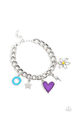 Load image into Gallery viewer, Turn Up the Charm - Purple Paparazzi Bracelet
