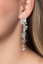 Load image into Gallery viewer, LIGHT at the Opera - Gold Paparazzi Earrings

