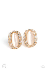 Load image into Gallery viewer, Shimmery Statement - Gold Paparazzi Earrings
