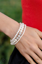 Load image into Gallery viewer, Showy Soprano - White Paparazzi Bracelet
