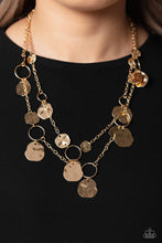 Load image into Gallery viewer, Hammered Horizons - Gold Necklace

