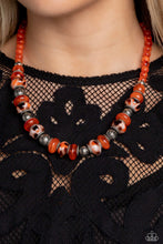 Load image into Gallery viewer, Warped Whimsicality - Orange Paparazzi Necklace
