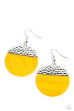 Load image into Gallery viewer, SHELL Out - Yellow Paparazzi Earrings
