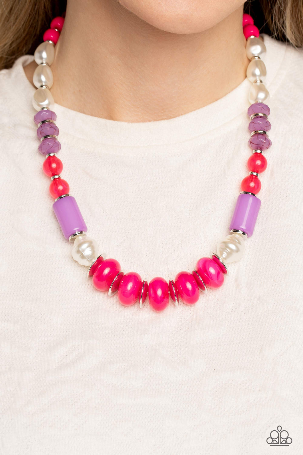 A SHEEN Slate - Pink Paparazzi Necklace
