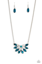 Load image into Gallery viewer, Frosted Florescence - Blue Necklace

