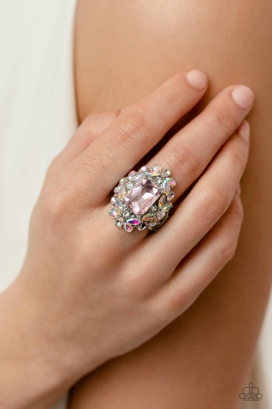 Dynamic Diadem - Pink Paparazzi Ring