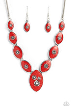 Load image into Gallery viewer, Pressed Flowers - Red Necklace
