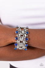Load image into Gallery viewer, Hammered Headliner - Blue Bracelet
