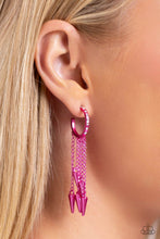 Load image into Gallery viewer, Piquant Punk - Pink Paparazzi Earrings
