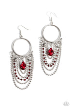 Load image into Gallery viewer, Cascading Clash - Red Earrings

