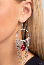 Load image into Gallery viewer, Cascading Clash - Red Earrings
