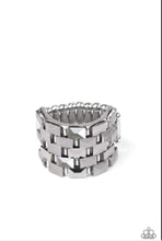 Load image into Gallery viewer, Paparazzi Checkered Couture Silver Ring
