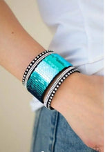 Load image into Gallery viewer, Mermaid Tails Blue Paparazzi Bracelet
