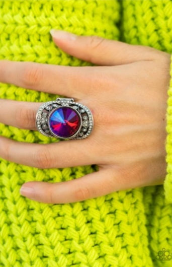 Galactic Garden Pink Paparazzi Ring