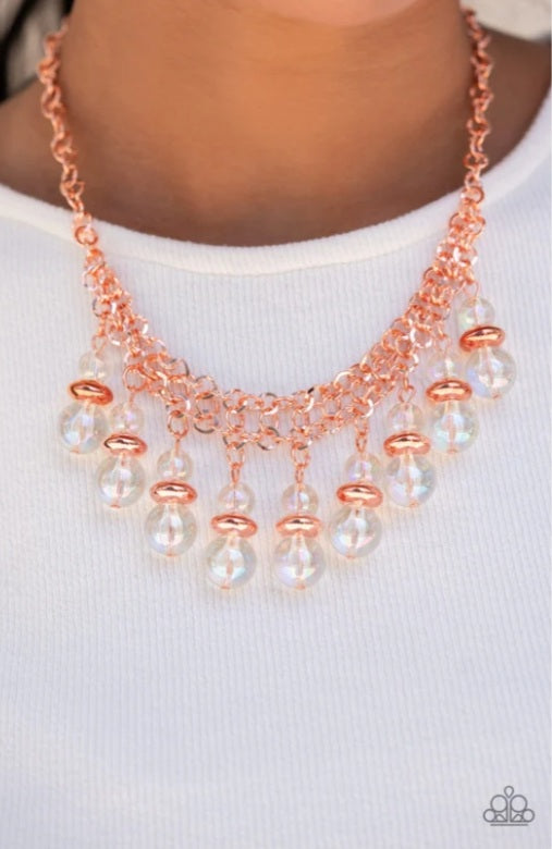 Deep Space Diva Copper  Paparazzi Necklace
