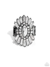 Load image into Gallery viewer, Daringly Deco Black Paparazzi Ring
